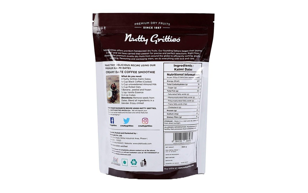 Nutty Gritties Kalmi Dates    Pack  200 grams